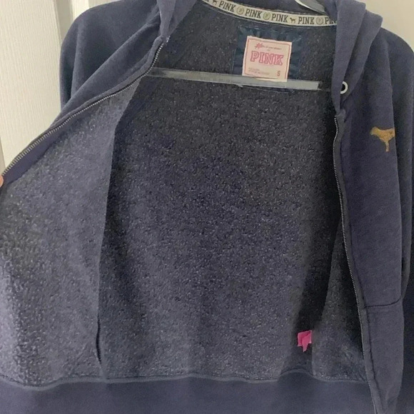 Victoria’s Secret pink navy blue Michigan Wolverines sweatsuit set size small - Picture 15 of 16